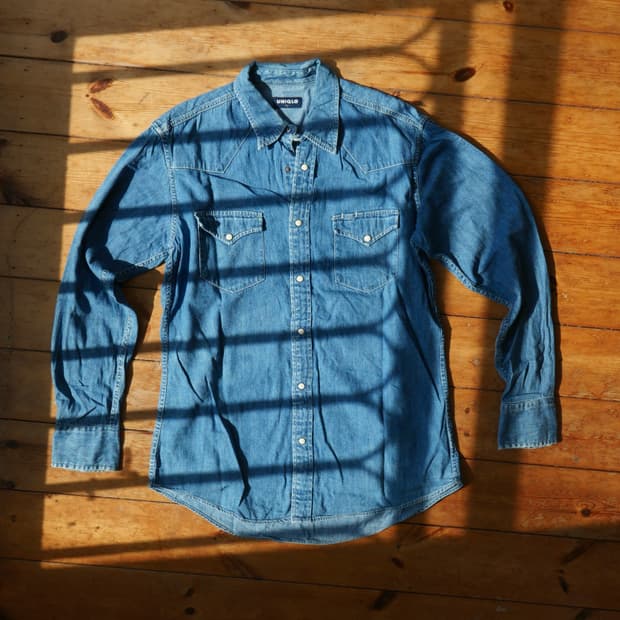 유니클로 웨스턴 데님셔츠