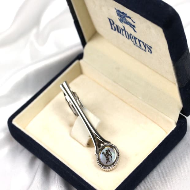 버버리 A+등급 5.8cm 천연자개 남자 명품 넥타이핀