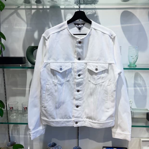 23SS 꼼데가르송 블랙 collarless jacket