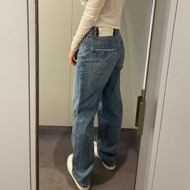 글로니 93 미드라이즈 루즈핏 데님 s