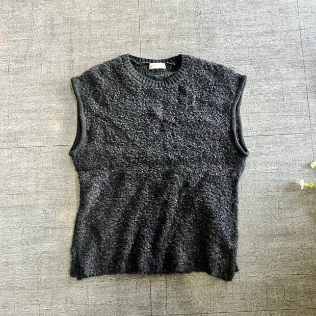 일본빈티지 Relievo 올드스쿨아메카지 뽀글이 양털니트베스트