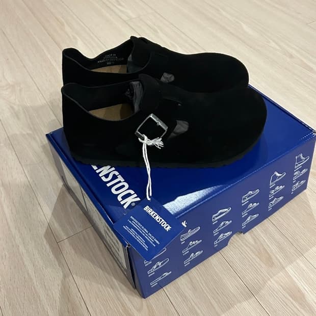 버켄스탁 런던 스웨이드 블랙 250 새상품