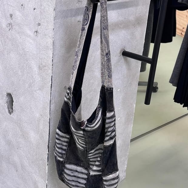 코미오 빈티지 패치워크 크로스백