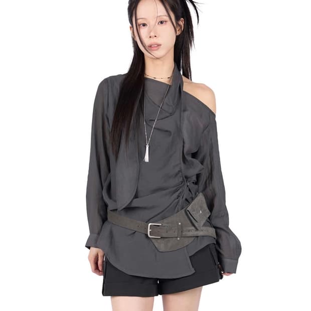 릿킴 랩 블라우스