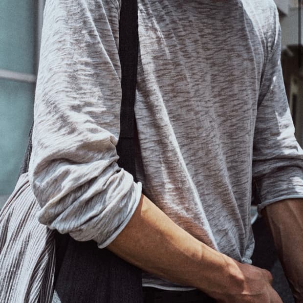 모노프리베 Textured Roll Long Sleeve