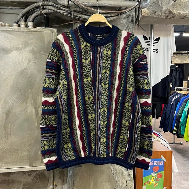 쿠지 케이블 니트 스웨터 네이비 M #csz2761