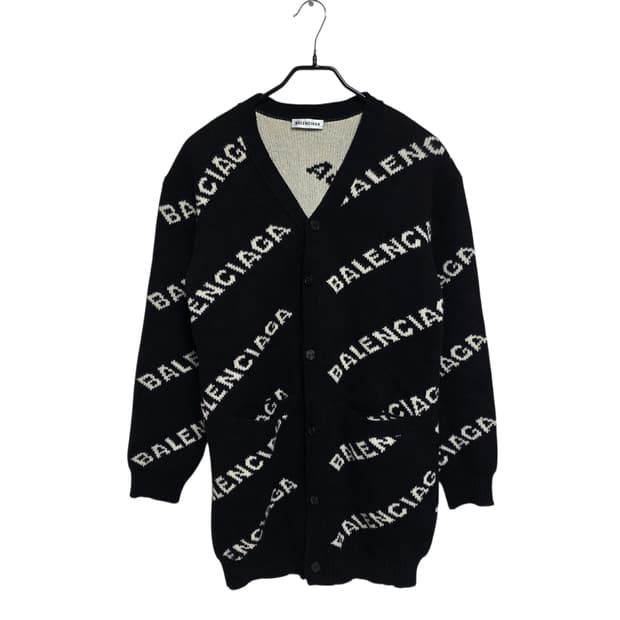 발렌시아가 멀티로고 카멜헤어 롱가디건