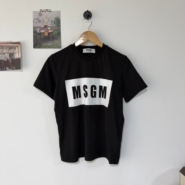 [L] MSGM 로고 티셔츠