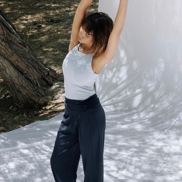 부디무드라 shirring jogger pants 네이비