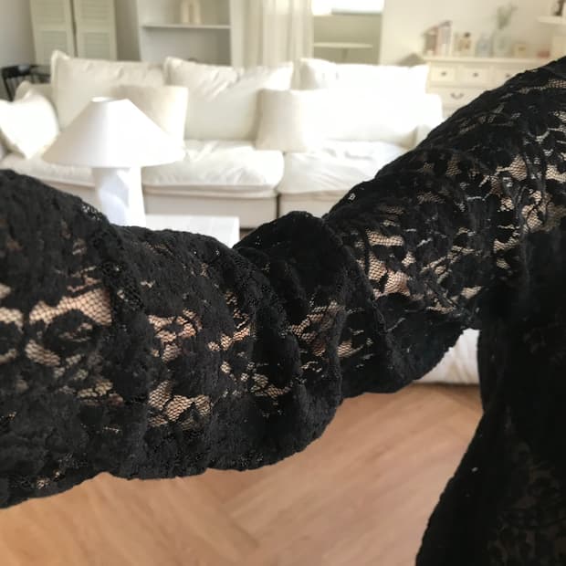vintage black lace top