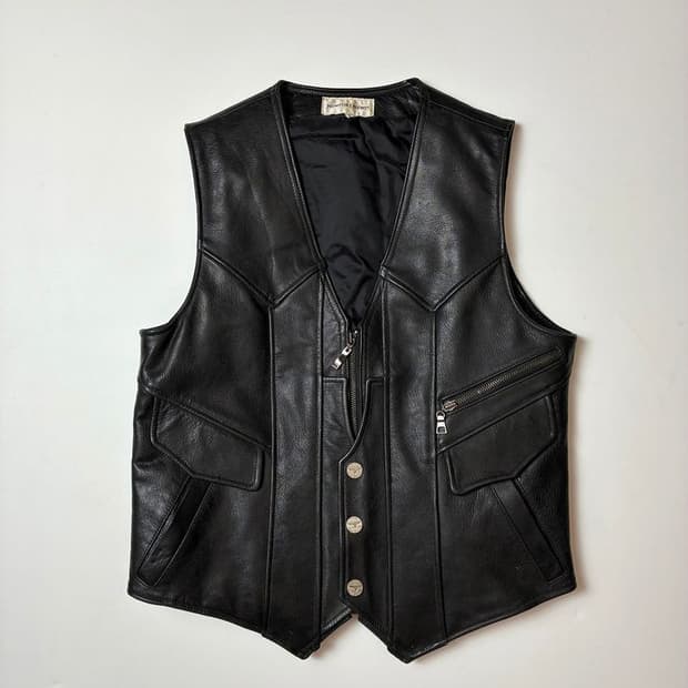 NEWPORT NEWS 90's 양가죽 파이핑 베스트 PN8468