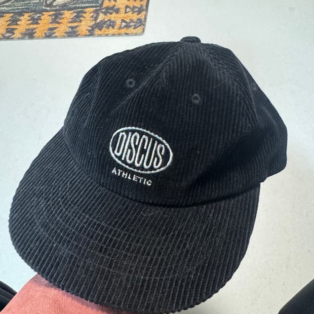 Discus 코듀로이 스냅백 블랙 모자 볼캡 트러커캡 캠프캡