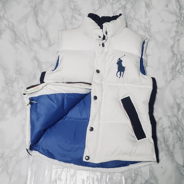 폴로 랄프로렌 빅포니 화이트 패딩 베스트 조끼 자켓