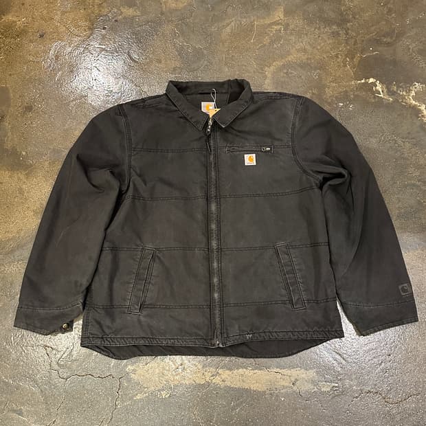 Carhartt  101441 블랙 덕 디트로이트 자켓 2XL
