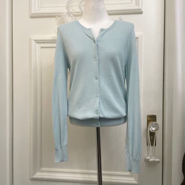 aqua mint basic cardigan(size-L)