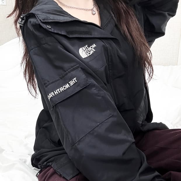 노스페이스 블랙 투웨이 바람막이