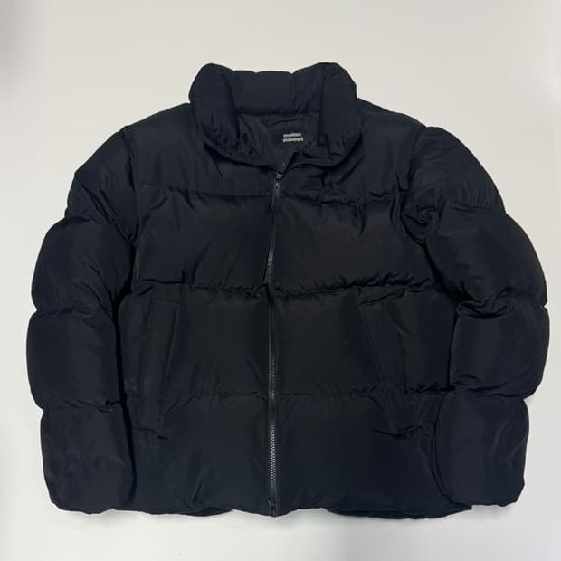 무신사 스탠다드 덕 다운 미니멀 푸퍼 숏 패딩 L 블랙