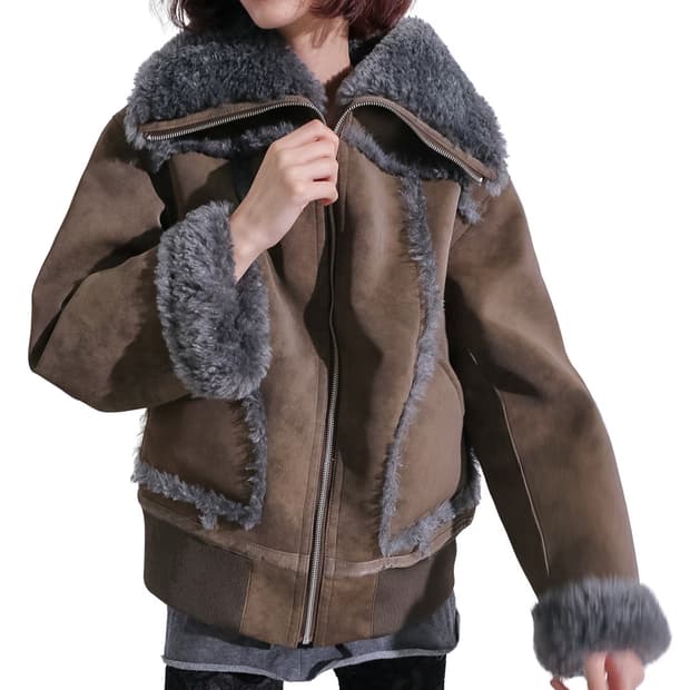 [F]퍼버즈 25fw Bulky Neck 리버시블 자켓