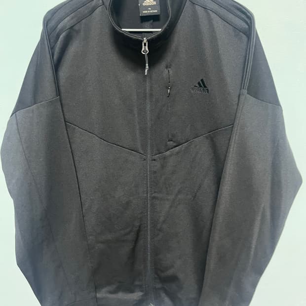 아디다스 블랙 삼선 트레이닝 집업