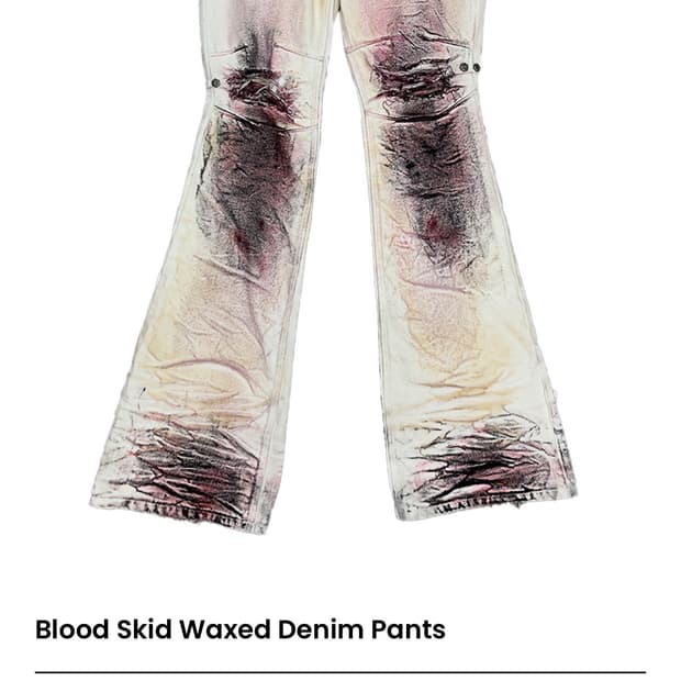 데빌킴 Blood Skid Waxed Denim Pants