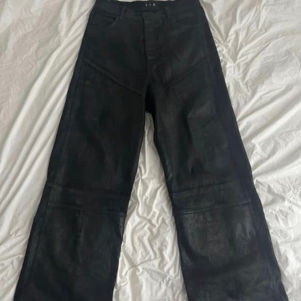 P.L.N low crotch oilskin denim