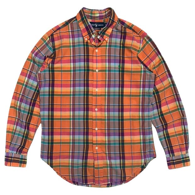 폴로랄프로렌 멀티컬러 버튼 다운 셔츠 M