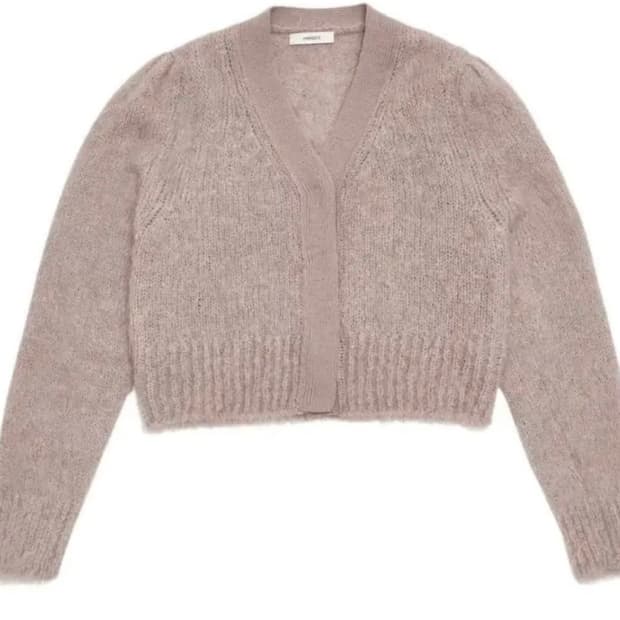 아모멘토 그랜마 가디건 핑크