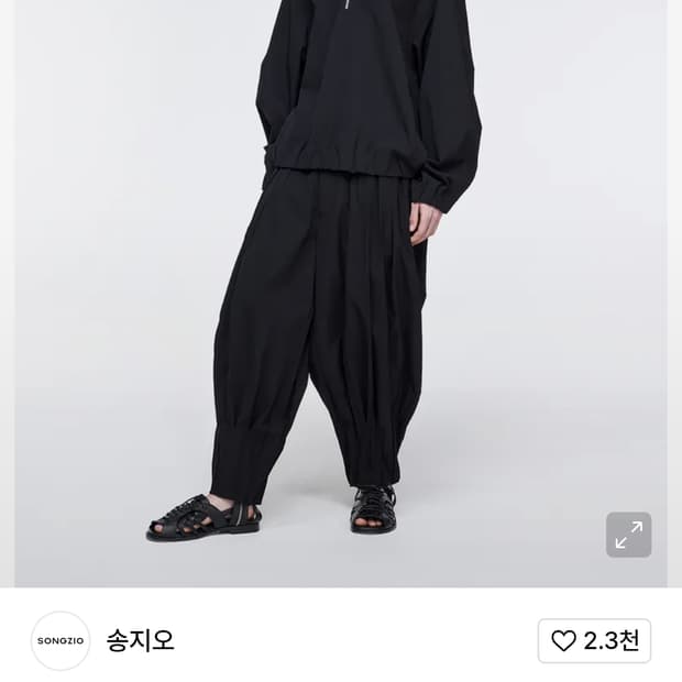 송지오 옴므 폴리 다트 후드 블랙