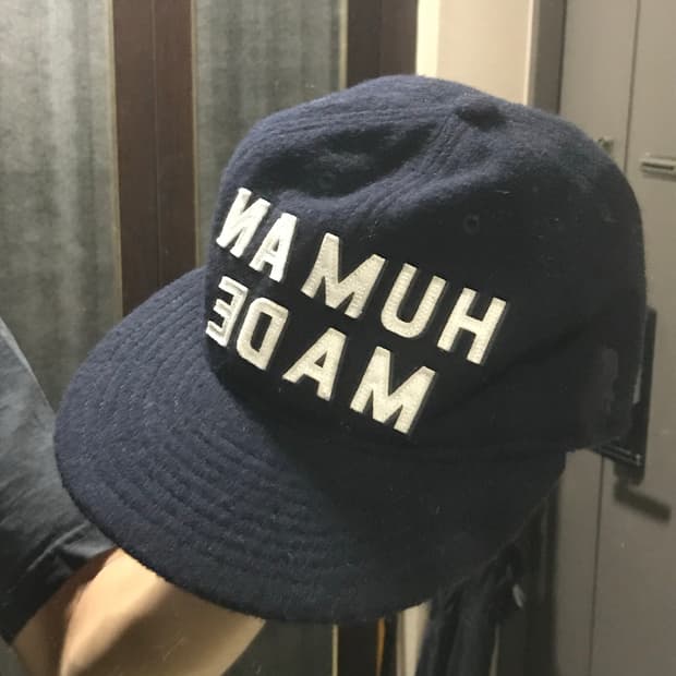 휴먼메이드 6-패널 울 캡 네이비