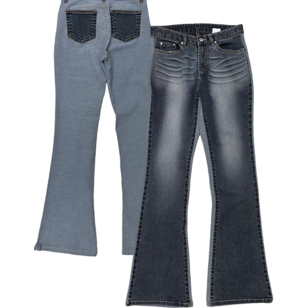 2tone boots-cut jean