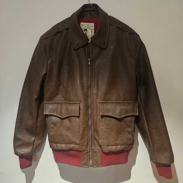 빈티지 와인컬러 항공레더자켓 100사이즈