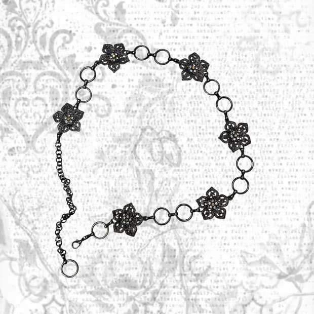 flower cubic chain belt