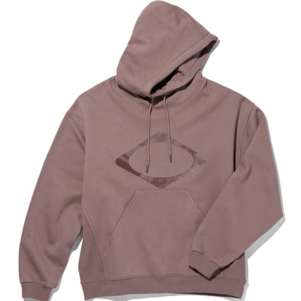 미스치프 RHOMBUS RIBBED HOODIE M rose brown