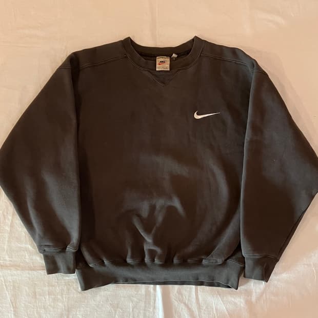 90s 나이키 스우시 카키 올리브 스윗셔츠 맨투맨