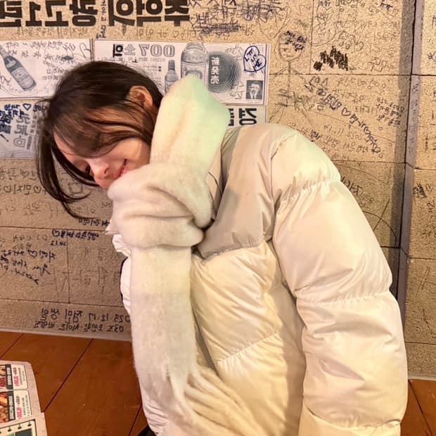 노스페이스 노벨티 눕시 RDS 화이트 패딩 (S)