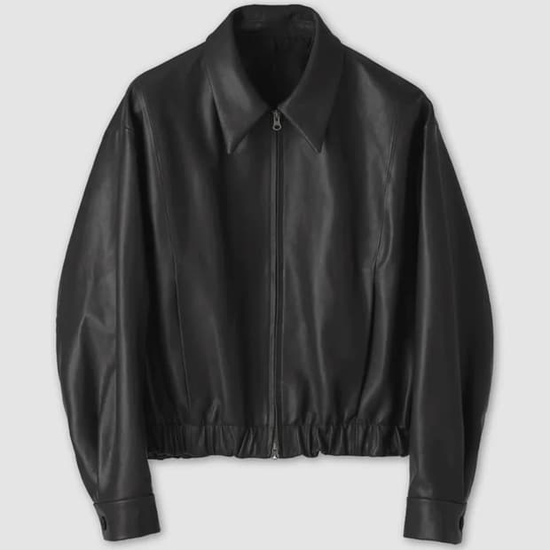 쿠어 램스킨 블루종 블랙 M 