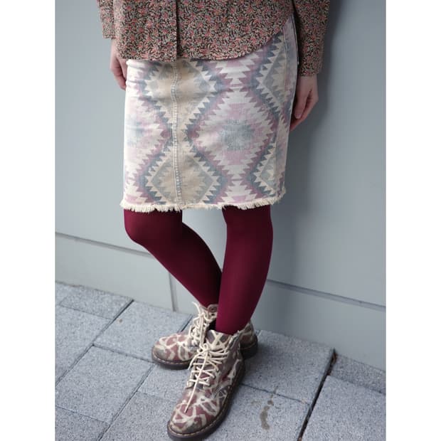 빈티지 보헤미안 스커트