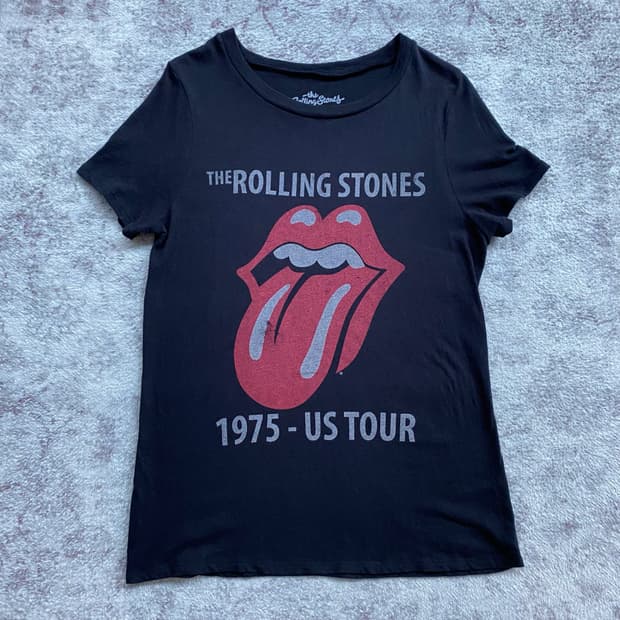 (우먼L) 롤링스톤즈 1975 US Tour 밴드티 티셔츠