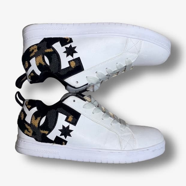 [270] DC Shoes Leopard Fur Logo Sneakers