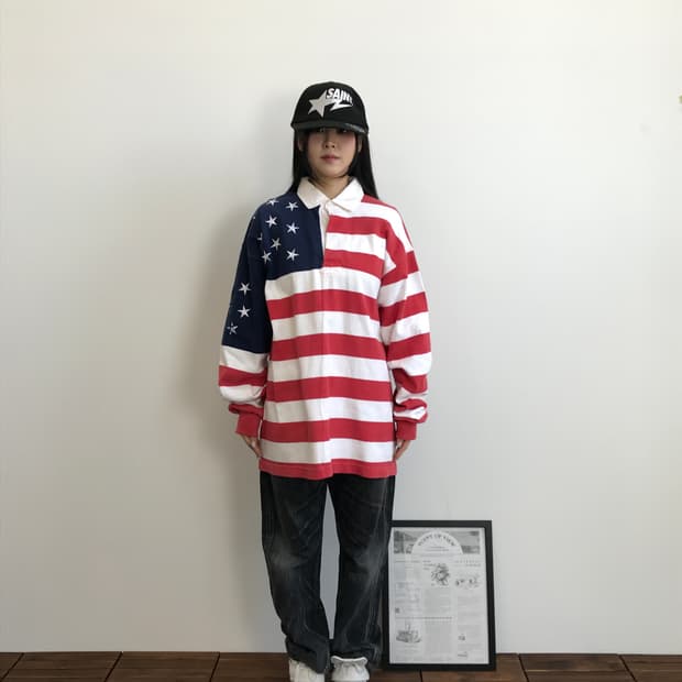 Barbarian USA Flag Rugby Shirt