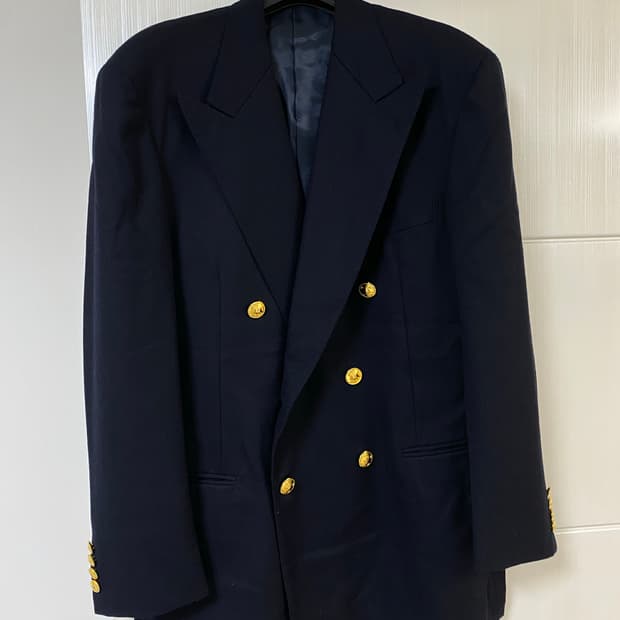 폴로 랄프로렌 네이비 금장 더블 자켓