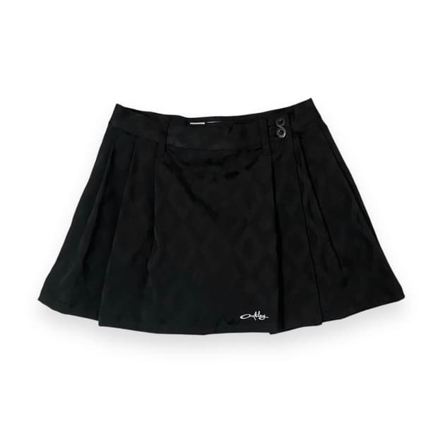 오클리 체크 미니 블랙 나일론 스커트 (속바지 내장)