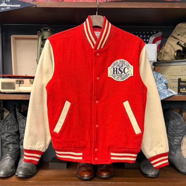 90s 하버드 오리지널 아이비리그 스포츠클럽 울 바시티자켓 N854  