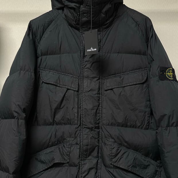 스톤아일랜드 크링클랩스 롱패딩 22fw 3XL(110) 블랙