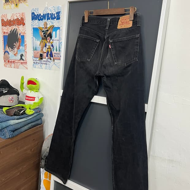 90s USA Levis 리바이스 501 스트레이트 흑청 데님 팬츠