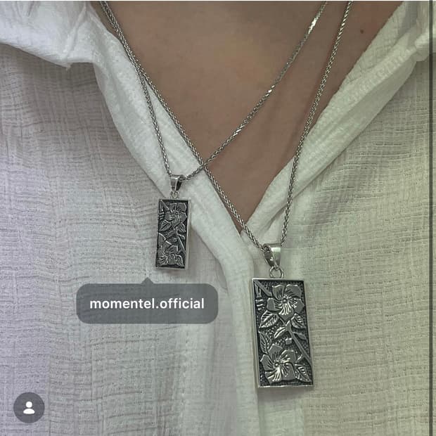 모멘텔 lotus necklace 연꽃 목걸이(silver)