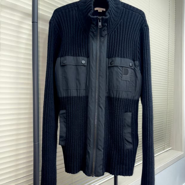 DKNY JEANS Tactical Rib Zip Knit Jacket