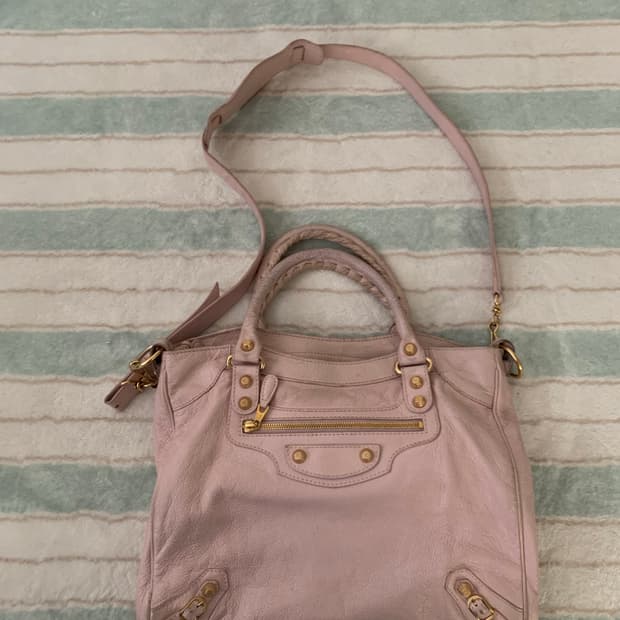 발렌시아가 모터백 시티백 핑크 가방