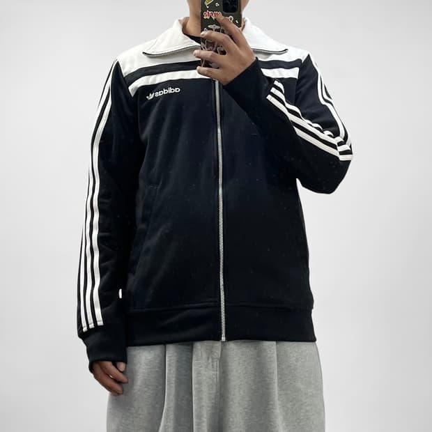 아디다스 유로파 트랙탑 져지 화이트 블랙