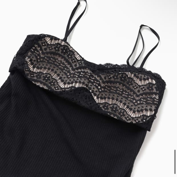 차미즈 Colouring lace cap sleeveless